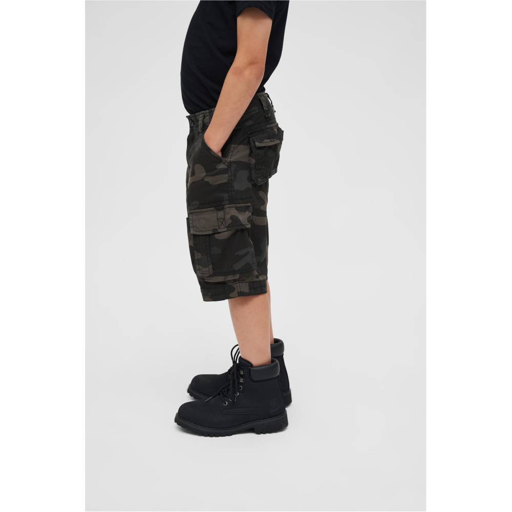 Brandit - BDU Ripstop darkcamo Short cargo pour enfants - Vert